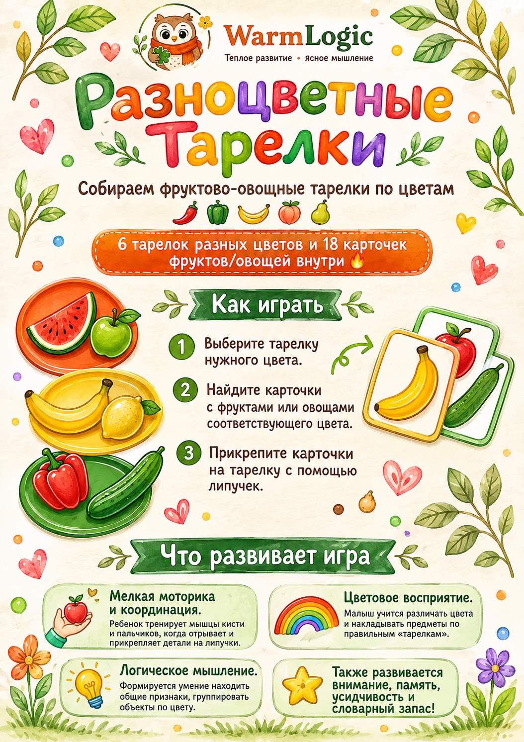 Разноцветные тарелки
